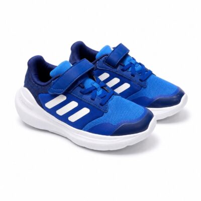 کتونی آدیداس اورجینال آبی سه خط سفید ADIDAS