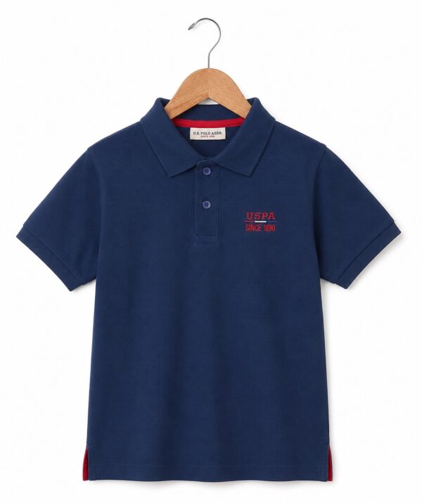پولوشرت بچگانه US.POLO.ASSN آبی کاربنی/قرمز - Image 1