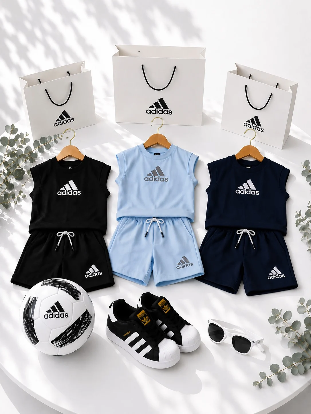 fcb39c31-131c-49cf-9673-e4a08131cd63 ست تیشرت بدون آستین و شلوارک بچگانه آدیداس adidas kids summer - Image 1