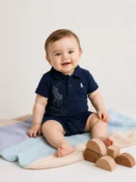 رامپر سرمه ای نوزادی POLO RALPH LAUREN