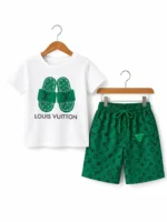 ست تیشرت شلوارک بچگانه طرح LOUIS VUITTON - Image 2